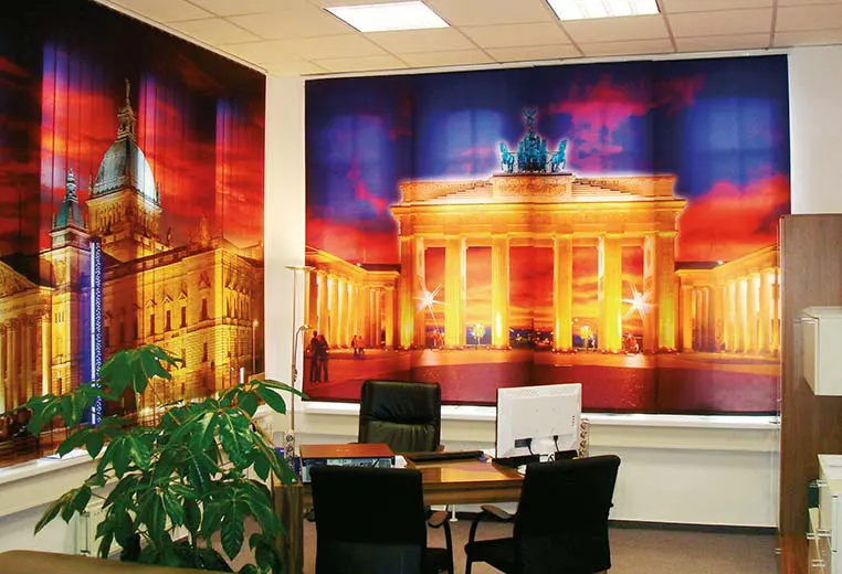 Bedruckter Flächenvorhang