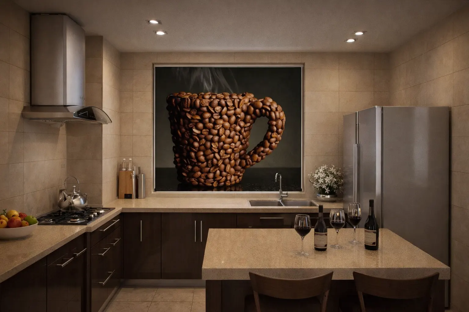 Innenrollos mit Motiv